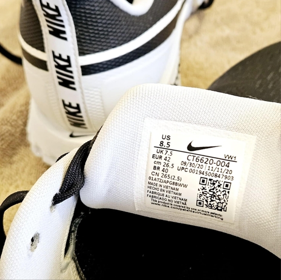 NWOT Nike React Infinity Pro Men's Black Platinum Golf Shoes Size 8.5 CT6620-004 - Picture 8 of 12